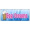 Signmission EGG CREAMS BANNER SIGN brooklyn style black and white chocolate soda B-120 Egg Creams - alternate 1